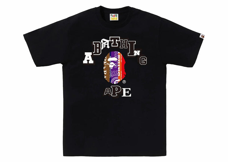 BAPE Fans Scarf College Tee Black