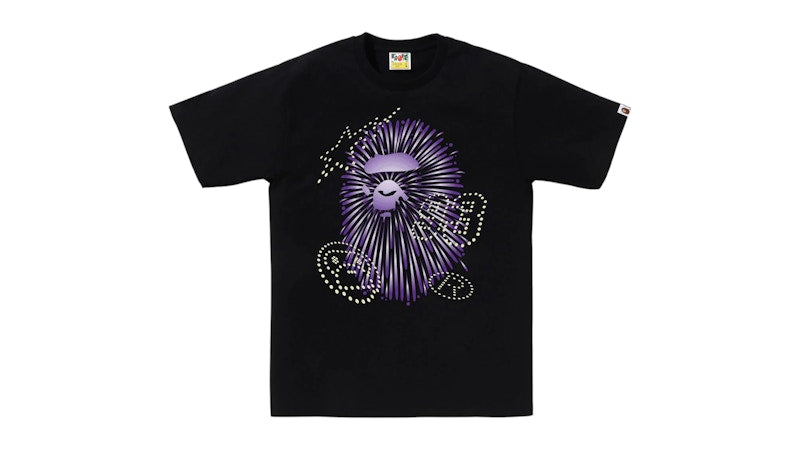 BAPE Firework Ape Head I Tee Black