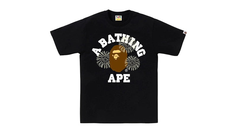 BAPE Firework College Tee Black