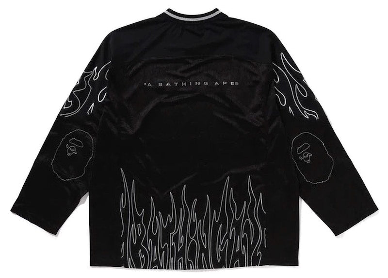 BAPE Flame Football Jersey Black
