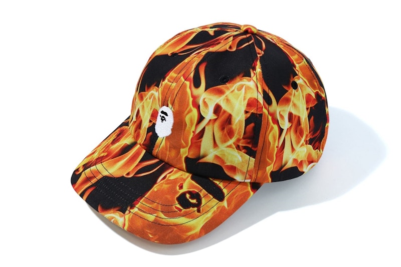 BAPE Flame Panel Cap Orange