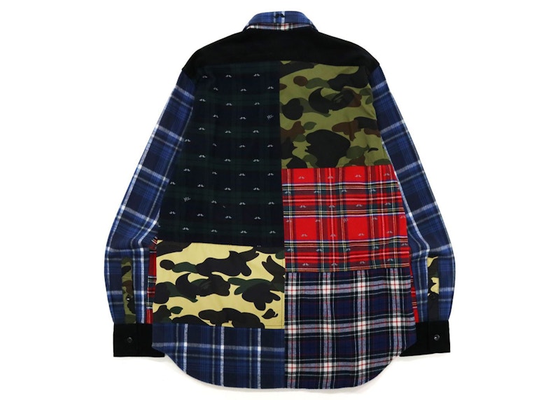 BAPE Flannel Check Multi Pattern Shirt Multi