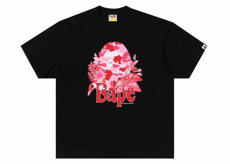 BAPE Flora Big Ape Head Relaxed Fit Tee Black