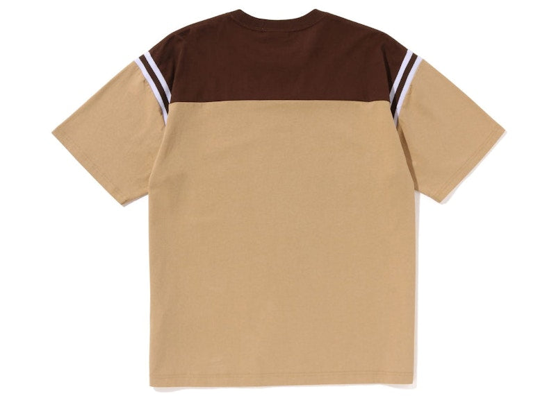 BAPE Football Relaxed Fit Tee Beige