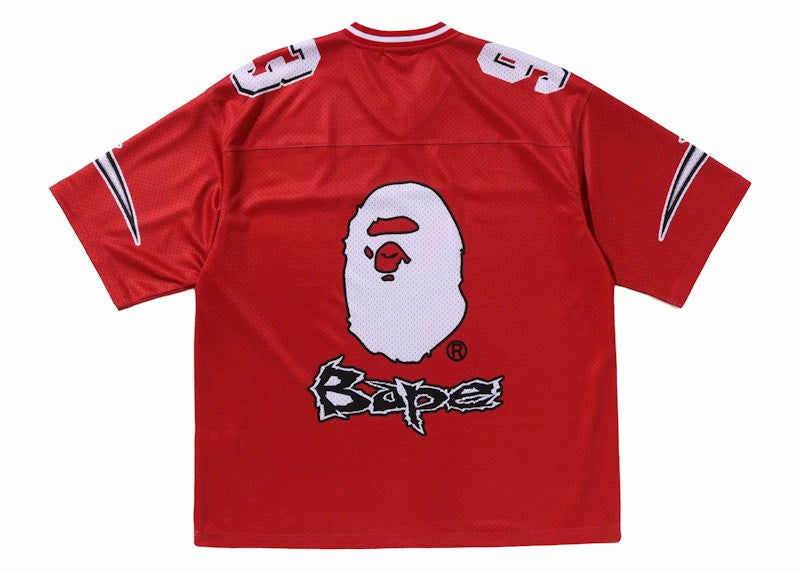BAPE Football Relaxed Fit Tee Red