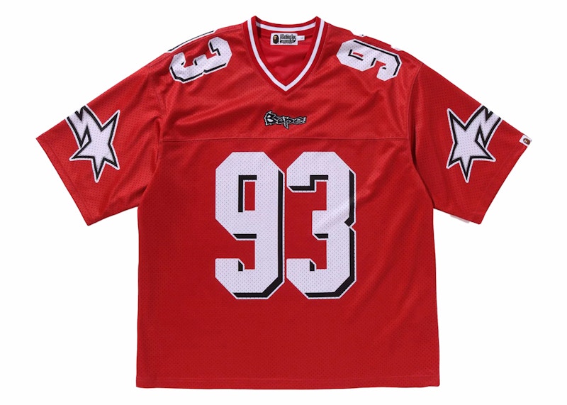 BAPE Football Relaxed Fit Tee Red