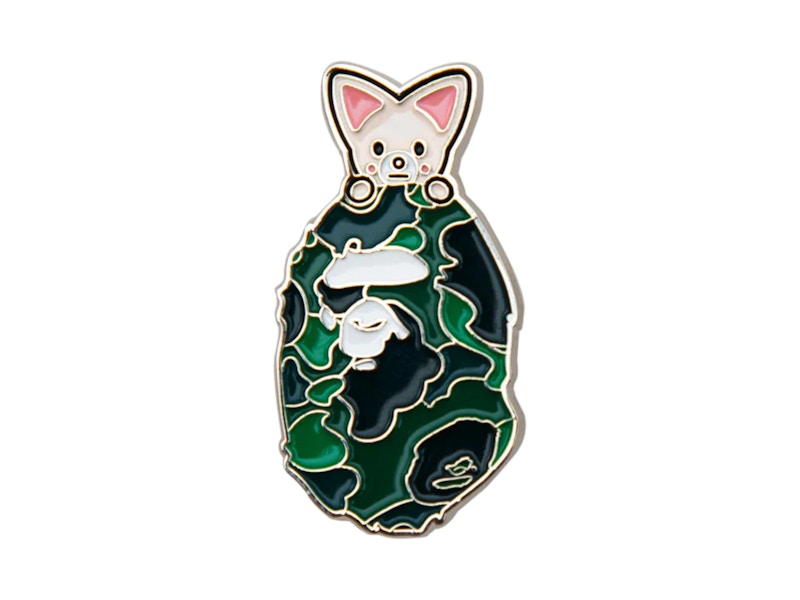 BAPE Foxi.Ny Metal Pin Green