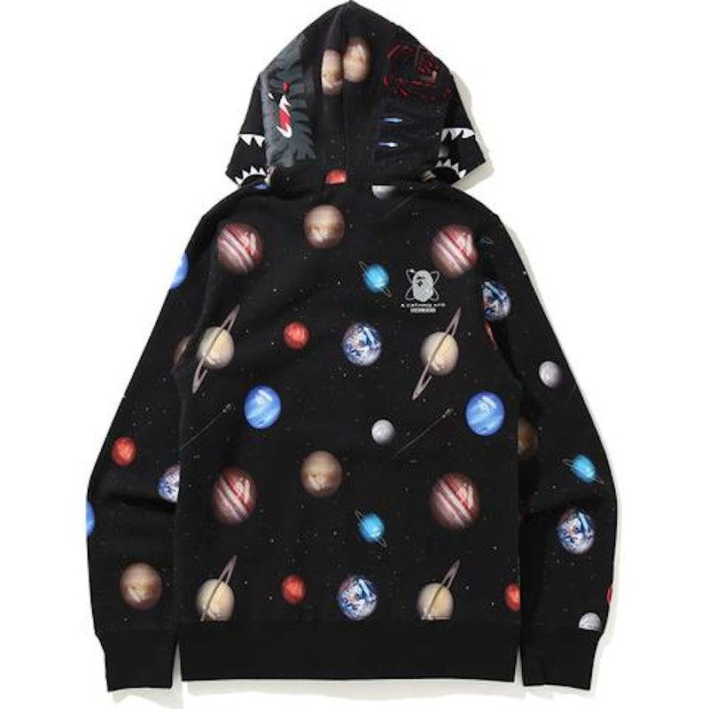BAPE Galaxy Shark Full Zip Hoodie Black
