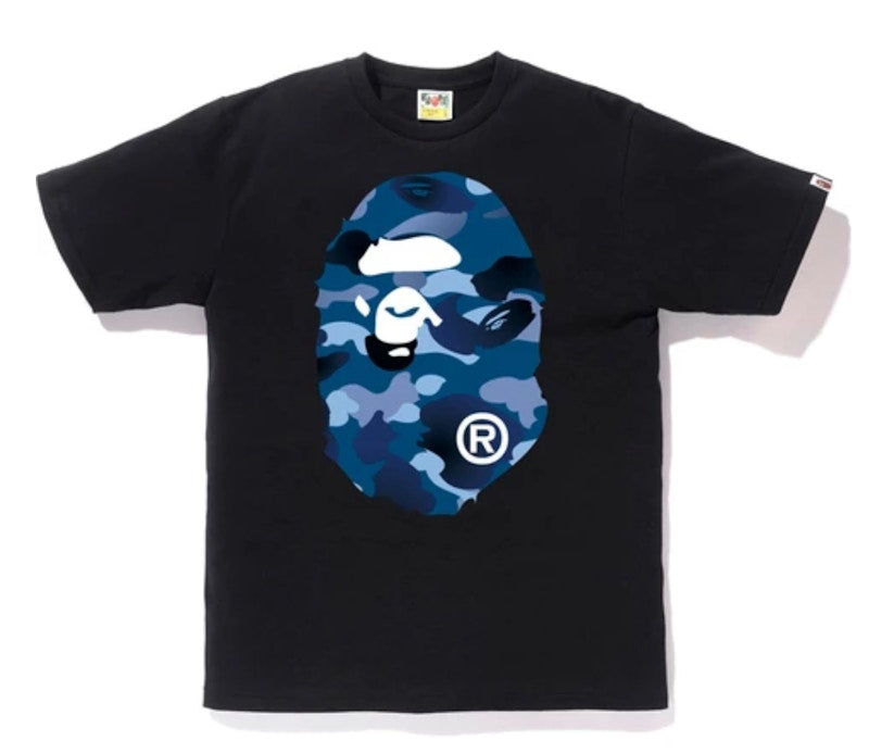 BAPE Gradation Camo Big Ape Head Tee Black/Blue