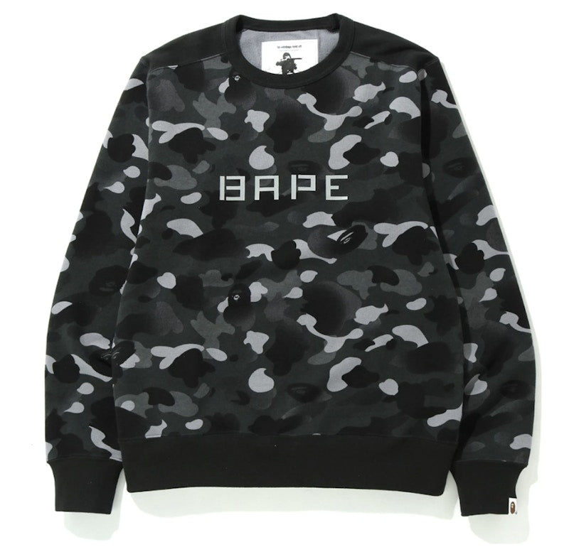 BAPE Gradation Camo Wide Crewneck Black