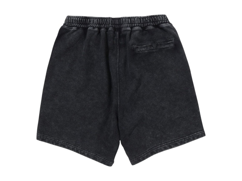 BAPE Garment Dye One Point Relaxed Fit Sweat Shorts Black