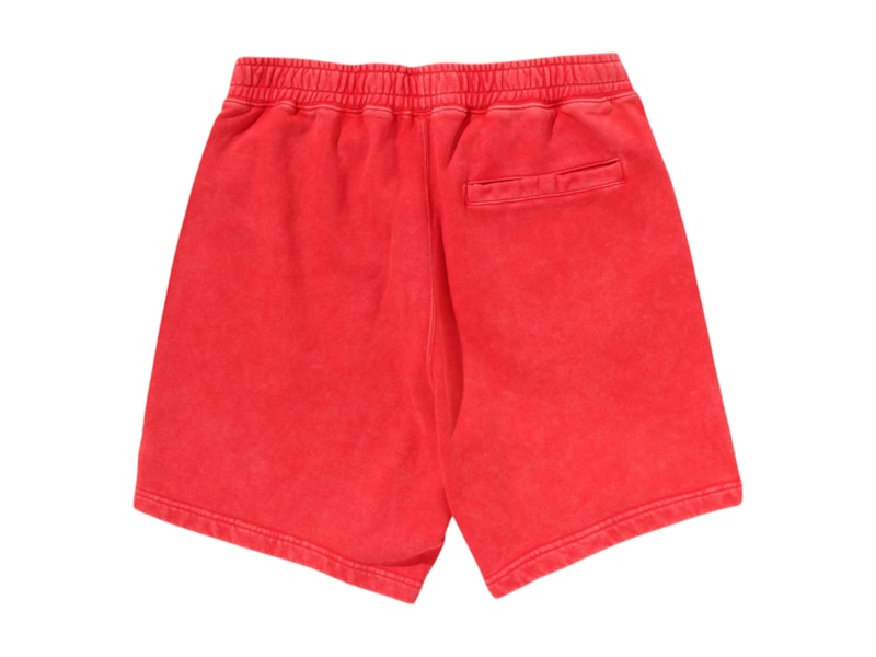BAPE Garment Dye One Point Relaxed Fit Sweat Shorts Red