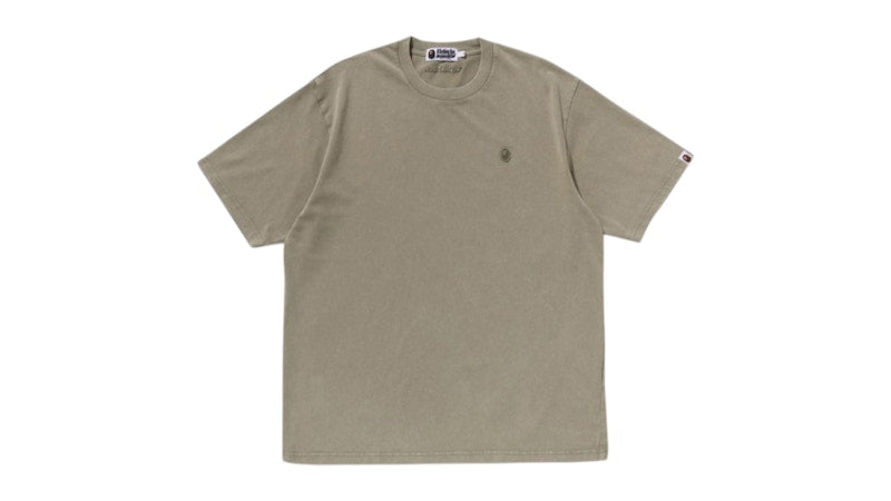 BAPE Garment Dye One Point Relaxed Fit Tee Olivedrab