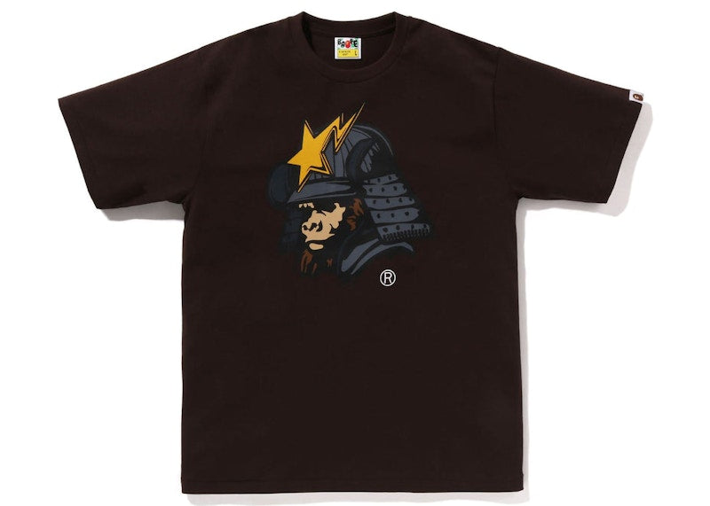 BAPE General Kabuto Tee Brown
