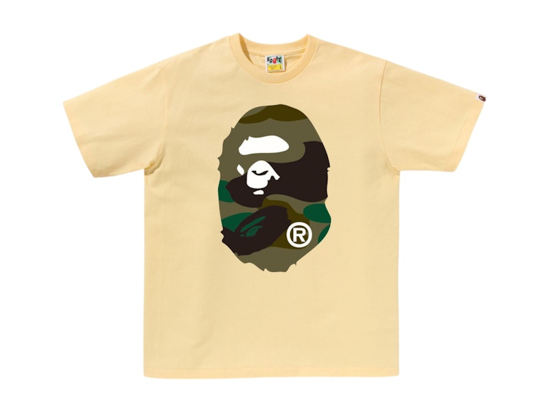 BAPE Giant 1st Camo Big Ape Head Tee Yellow/Green