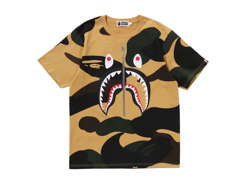BAPE Giant 1st Camo Shark Tee Yellow