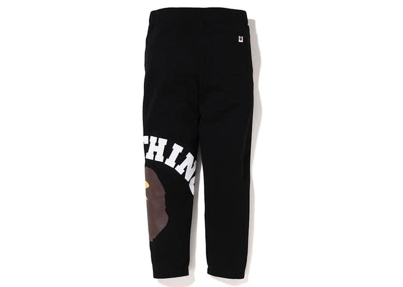 BAPE Giant College Sweatpants Black