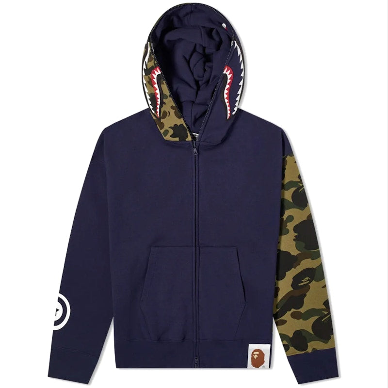 BAPE Giant Shark Full Zip Hoodie Navy