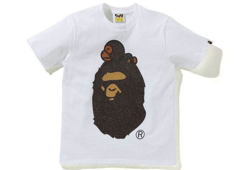 BAPE Glass Beads Milo on Big Ape Tee White