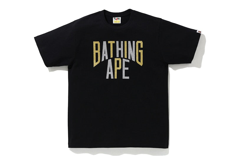 BAPE Glitter NYC Logo Tee Black