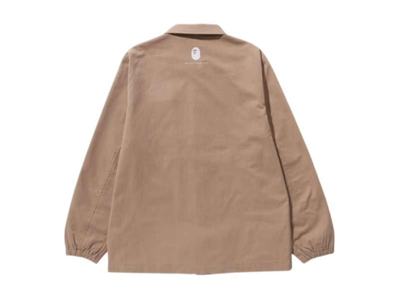 BAPE Go Ape Pointer College Coach Jacket Beige