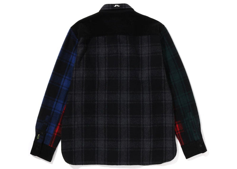 BAPE Golf Flannel Check Wide Fit Shirt Multi