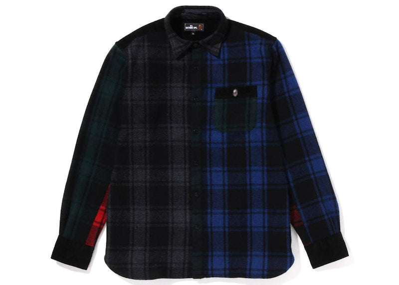 BAPE Golf Flannel Check Wide Fit Shirt Multi