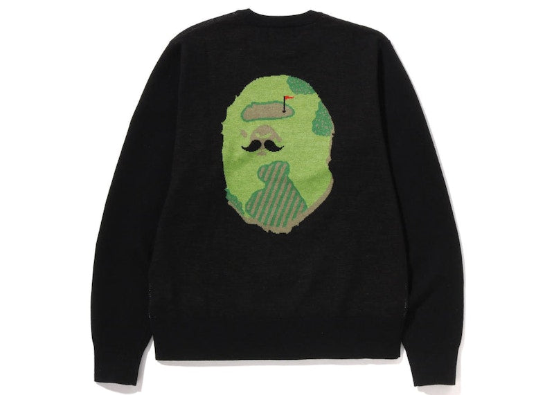 BAPE Golf Mr.Bathing Ape Crewneck Knit Black