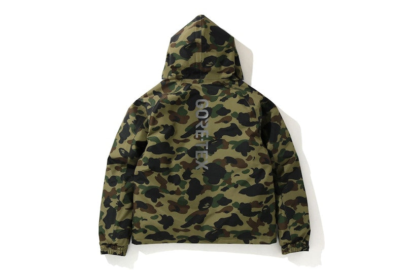 BAPE Gore-Tex 1st Camo Hoodie Down Jacket Green