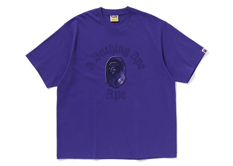 BAPE Gothic College Relaxed Fit Tee Purple
