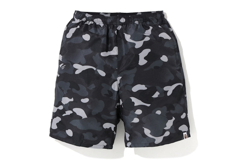 BAPE Gradation Camo Beach Shorts Black