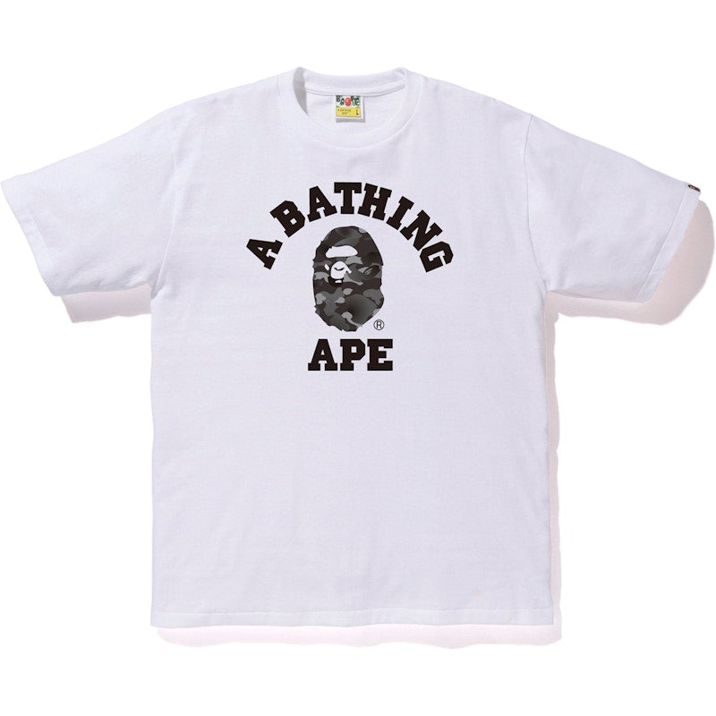 BAPE Gradation Camo College Tee White/Black