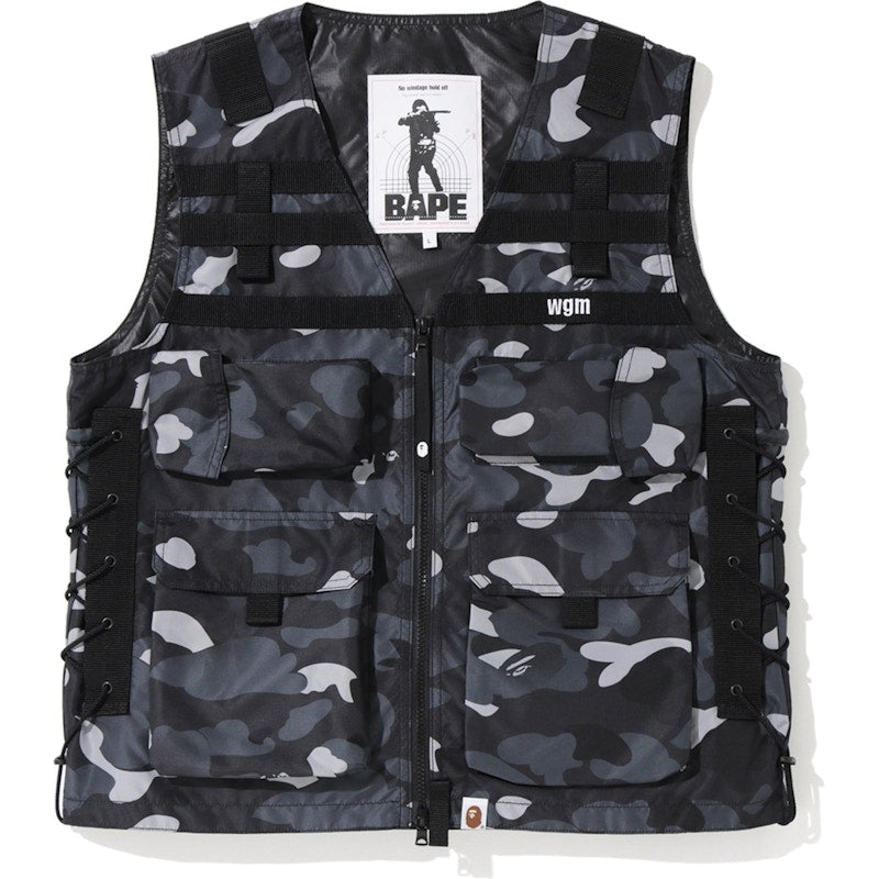 BAPE Gradation Camo Lace Up Vest Black
