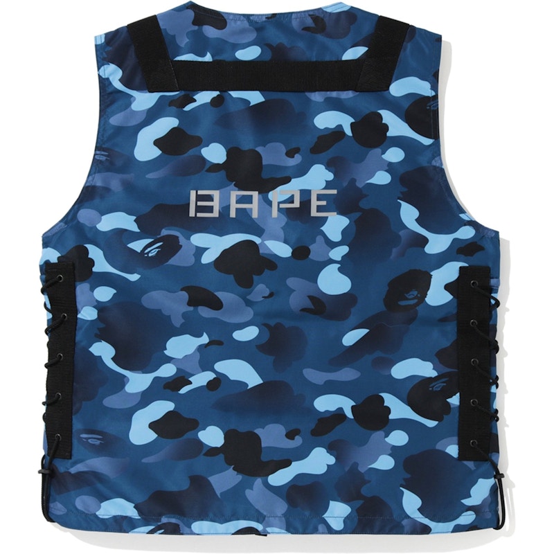 BAPE Gradation Camo Lace Up Vest Blue