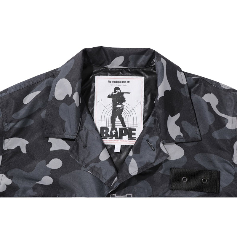 BAPE Gradation Camo Military Shirt Jacket Black