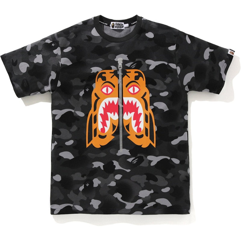 BAPE Gradation Camo Tiger Tee Black
