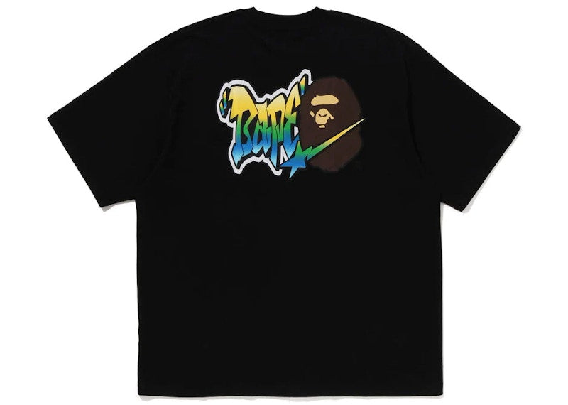 BAPE Graffiti A Bathing Ape Relaxed Fit Tee Black