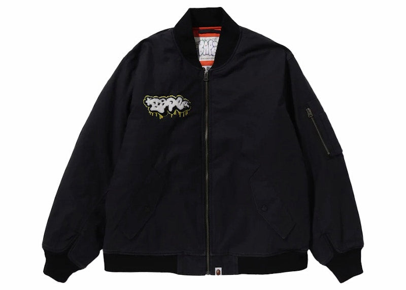 BAPE Graffiti Bomber Jacket Black