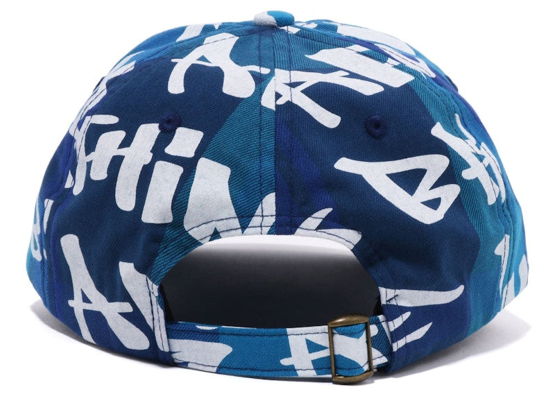 BAPE Graffiti Check Panel Cap Blue