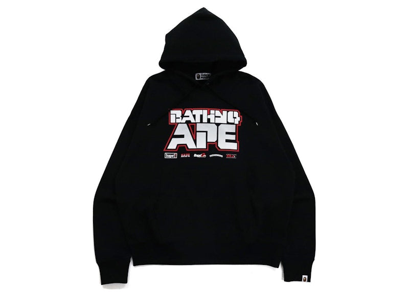 BAPE Graphic #1 Loose Fit Pullover Hoodie Black