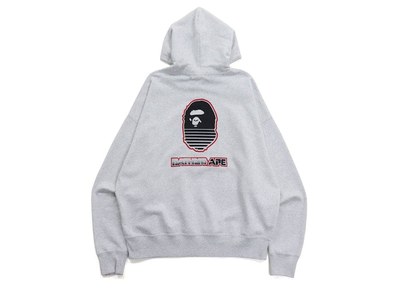 BAPE Graphic #1 Loose Fit Pullover Hoodie Gray