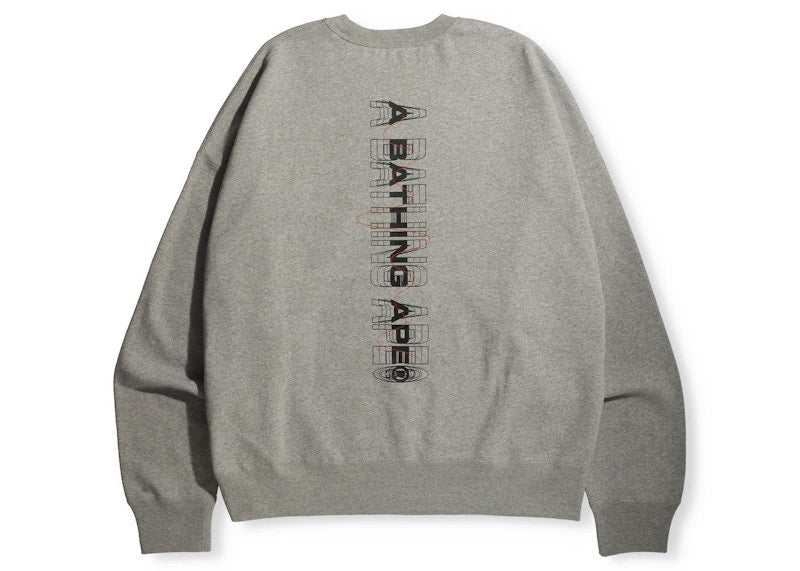 BAPE Graphic #2 Loose Fit Crewneck Gray
