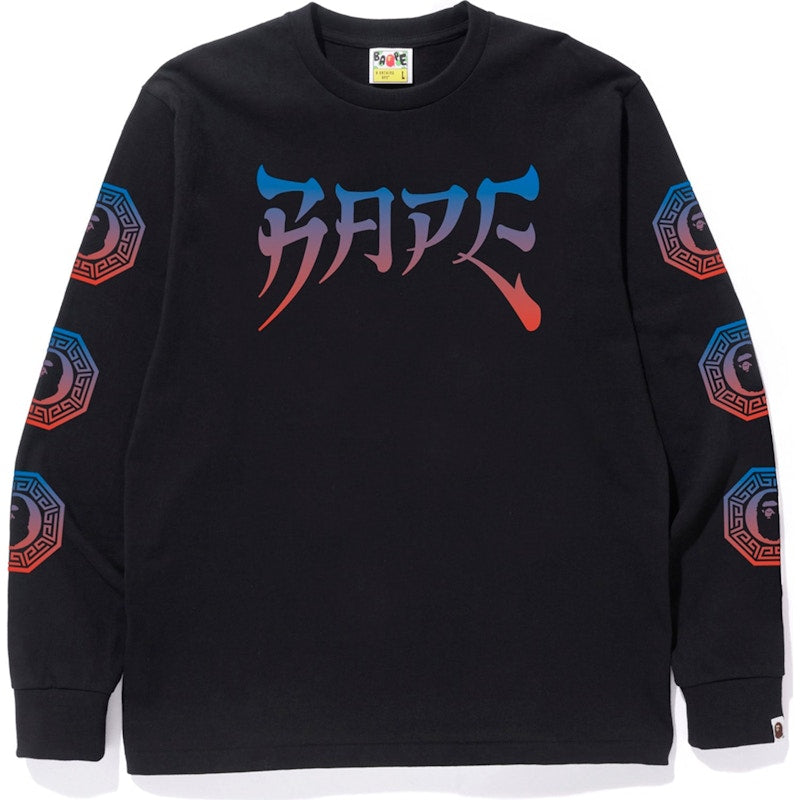 BAPE Graphic L/S Tee Black