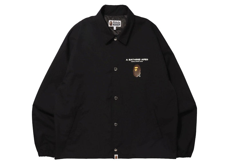 BAPE Graphic Relaxed Fit Coach Jacket Black
