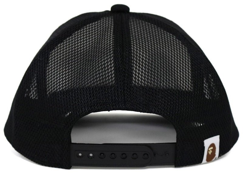 BAPE Graphic Snap Back Mesh Cap Black