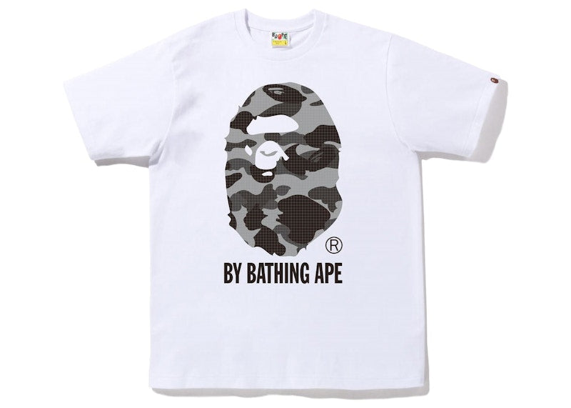 BAPE Grid Camo By Bathing Ape Tee (FW22) White Black