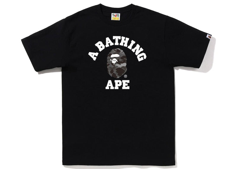 BAPE Grid Camo College Tee (FW22) Black Black