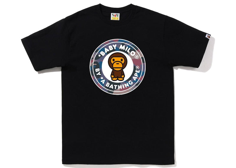 BAPE Grid Camo Milo Busy Works Tee (FW22) Black Purple