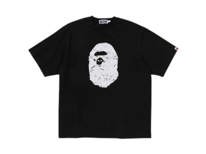 BAPE Heavy Washed Ape Head Relaxed Fit Tee Black
