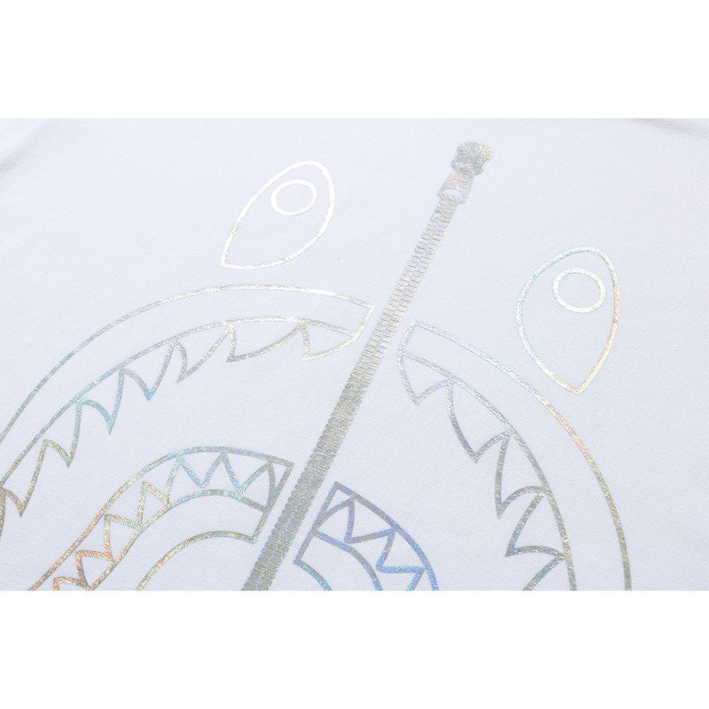 BAPE Hologram Outline Shark Tee White